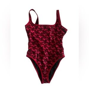 NWT VERSACE Pink & Black Reversible One-Piece Swimsuit – Size 3 (M/L) AUTHENTIC